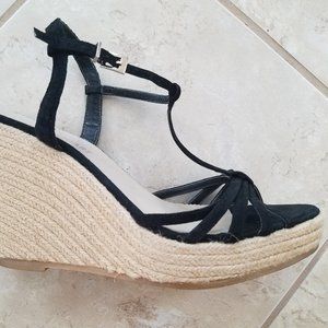 Colin Stuart Black Strappy Wedges